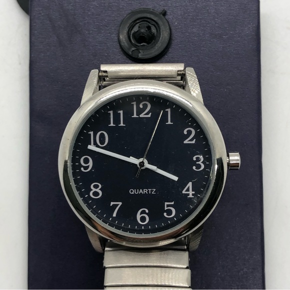 Kendall & James Stretch Band Watch unisex Cuff Band Silver Tone - Picture 5 of 13